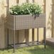 Maison Exclusive - Jardinière avec espace de rangement, gris, en polyrotin