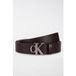 Calvin Klein Ceinture Ronde Mono Plaque Marron Amer Taille : 100