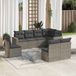 Prolenta Maison Exclusive - Tuinset voor in de tuin, 8-delig, met kussens, grijs, van polyrotan