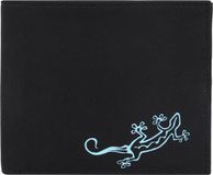 oxmox New Cryptan RFID Protect Querscheinbörse Lizard Print Cyan Black zwart