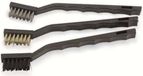 Set de 3 brosses métalliques avec brosses en acier, laiton et nylon, longueur de brosse de 165 mm, pour le nettoyage et le décapage