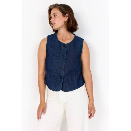 Wasabiconcept dark blue denim gilet