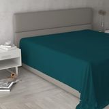 Bedlaken Max Color Bedlaken van 100% katoen, petrolgroen, tweepersoonsbed Maxi