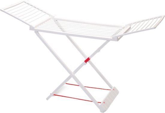 PLASTICFORTE Kunststof Wasrek / Droogrek - 20 meter - Wit - Inklapbaar