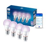 Philips Smart Lighting Slimme Lamp, A60, E27, RGB, 4-pack