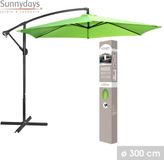 Sunnydays Ronde Stokparasol Anijs 300cm Canvas Waterafstotend