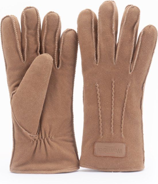 Warmbat Dames Handschoenen Goat Suéde - Cognac - Maat S