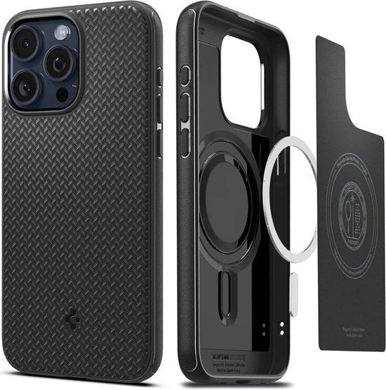 Spigen Mag Armor Apple iPhone 15 Pro Hoesje MagSafe Back Cover Zwart