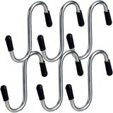 Benson S-haken - ophanghaakjes - met zwarte beschermlaag - 18 cm - 15x stuks - Ophanghaken voor keukengerei - bestek