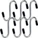 Benson S-haken - ophanghaakjes - met zwarte beschermlaag - 18 cm - 15x stuks - Ophanghaken voor keukengerei - bestek
