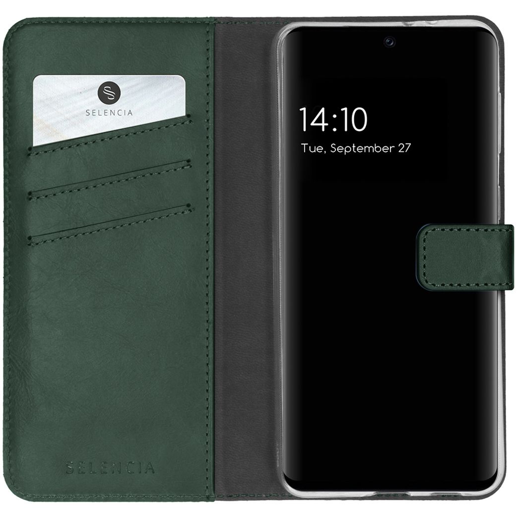 Selencia Echt Leren Bookcase Samsung Galaxy A32 (4G) - Groen