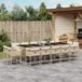 Prolenta Maison Exclusive Tuinset voor buiten, 15-delig, met kussens, beige, van polyrotan