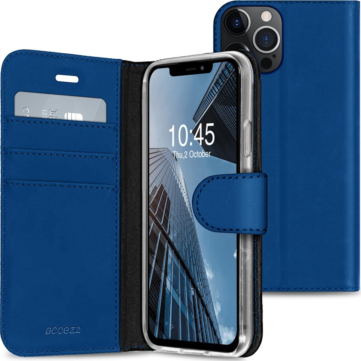 Accezz Wallet Softcase Bookcase iPhone 13 Pro - Dark Blue