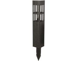 Luxform Solar Hybride Tuinlamp - Florida - 20 Lumen - Zwart - Aluminium - 49cm - 2024