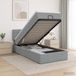 Maison Exclusive - Lit plateforme avec matelas et éclairage LED, gris clair, 90 x 200 cm, tissu