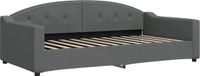 vidaXL Divan-lit 100x200 cm tissu gris foncé