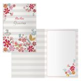 DOHE - Bedankkaarten "Hartelijk dank" - Verpakking van 6 stuks - Afmetingen: 11,5 x 17 cm (gesloten) - Inclusief envelop voor het opbergen van de kaart - model Petalos