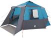 vidaXL Tente de cabine 12 personnes Bleu et Gris