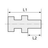 Riegler ES 35-ZW Rechte schroefverbinding, zachte afdichting, G 3/8, buitendiameter buis: 10 mm, PN max. 315 bar, roestvrij staal 1.4571