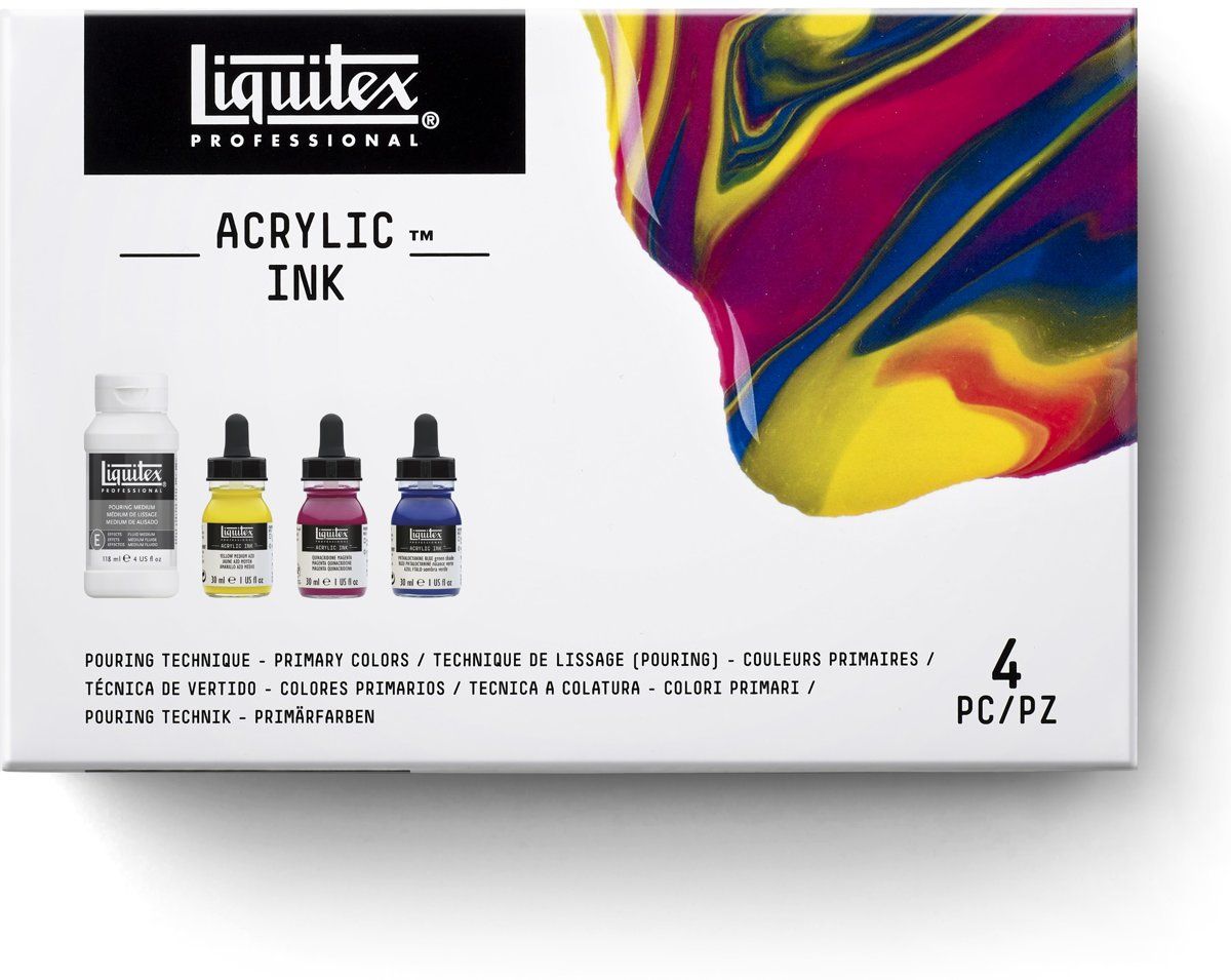 Liquitex Professional Ink Pouring Technique Set - 3 Colors - Acrylic Ink Pouring Medium