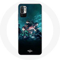 Maniacase Etui voor Xiaomi Redmi Note 10T 5G Demon Slayer Manga Tanjiro en Nezuko