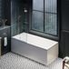 Hudson Reed Baignoire douche rétro – Pare baignoire douche cuivre brossé – 170 x 70 cm - Tablier frontal & latéral - Richmond
