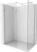 Mexen Kioto-X paroi de douche Walk-in 150 x 110 cm, transparent 10 mm, chrome