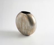 Aurum Vase Orbia B33 x T13 x H31 cm Métal Platine Fait main