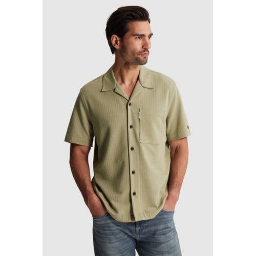 Cast Iron Green Embroidered Pattern Regular Fit Casual Shirt