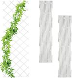 Relaxdays klimplantenrek, set van 3, uitschuifbaar, 250 cm, kunststof, wit