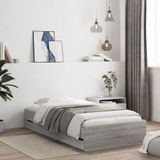 Maison Exclusive - Cadre de lit avec tiroirs Gris Sonoma 90x190 cm Panneau de particules