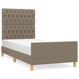 VidaXL Bedframe Taupe Stof 90x200 cm