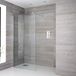Hudson Reed Paroi de douche italienne – Chromé – 140 cm – Bras stabilisateur - Design contemporain - Portland