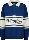 Vingino Kieran Jongens Polo Lange Mouw Katoen Navy Peony Maat 128