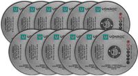 VONROC Disques à tronçonner set - Ø 76mm - 12 pièces - Métal