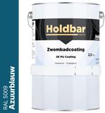 Holdbar Zwembadcoating Azuurblauw (RAL 5009) 2,5 kg