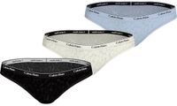 Calvin Klein Underwear Slips Femme Noir / Craie / Bleu Halogène