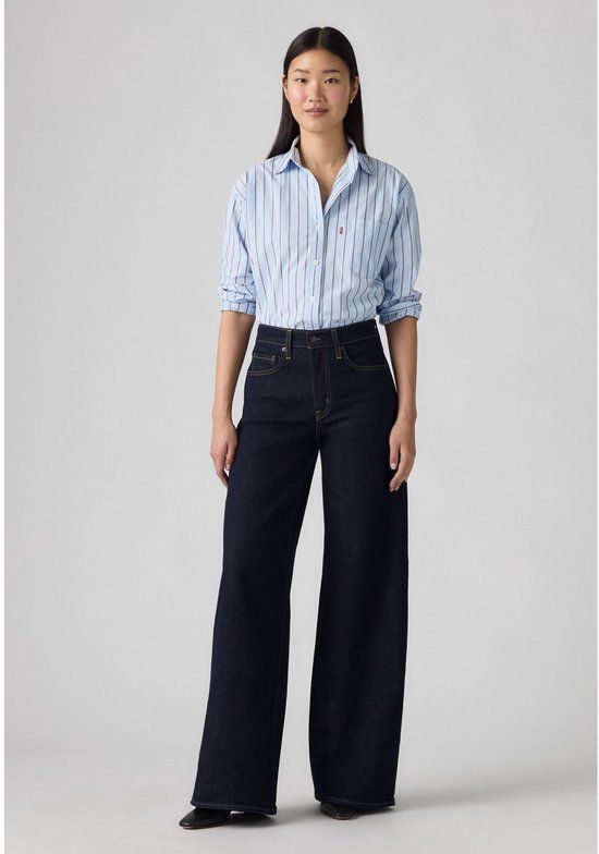 Levi's Jeans 728 wijde pijpen Marineblauw W28 X L32