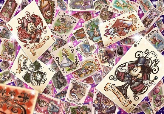 Tenyo Disney legpuzzel All-star playing cards (1000 XXS stukjes)