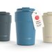 LARS NYSØM Bevægelse Thermos Coffee Mug-to-go 380ml - sans BPA avec Isolation - Thermos en acier inoxydable anti-fuite (Calypso Blue)