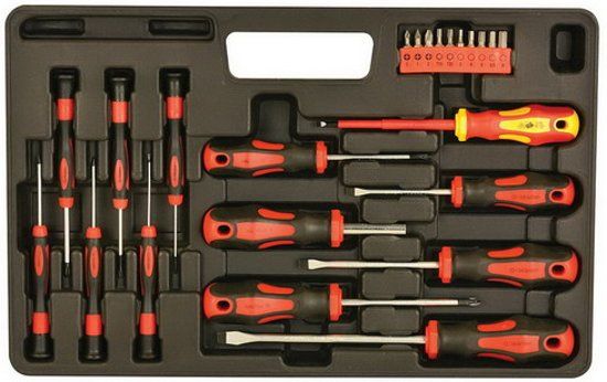 MVC Tools TOOLS-box 23-delig schroevendraaier + bitset