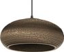 Osram Hängelampe Decor Cardboard Drop braun aus Wellpappe, leicht, E27, 400 mm Durchmesser