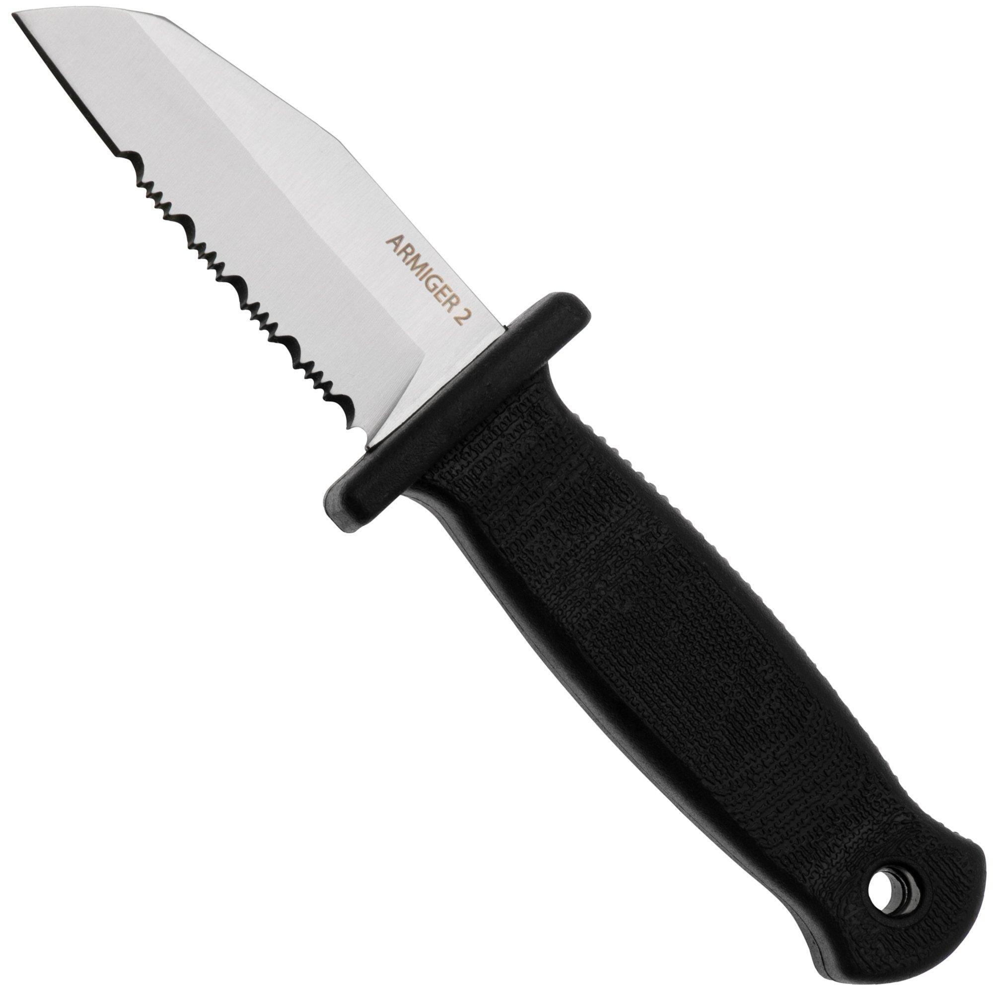Demko Knives Demko Knives Armiger 2 Serrated Shark Foot ARM2-4034SS-SF-SERR Black TPR, nekmes