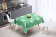 Bonamaison Tafelkleed, Anti-Mold, Sneldrogend, Waterdicht, 100% Polyester Tafellaken, Petroleum Groen, Wit, 140 x 140 Cm