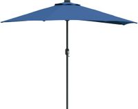 vidaXL Tuinparasol 294 x 150 x 224 cm polyester en staal azuurblauw