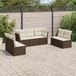 Maison Exclusive Ensemble de jardin pour le jardin, 7 pièces, avec coussins, marron, en polyrotin