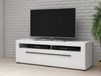 TULIO meuble TV-hifi 1 tiroir 160 cm blanc/blanc laqué