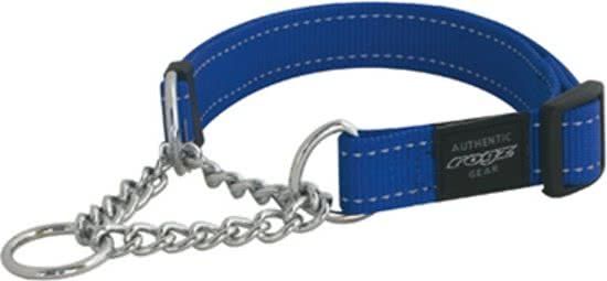 ROGZ FOR DOGS Lumberjack Choker Hondenriem - Blauw - 25 mm x 43-73 cm