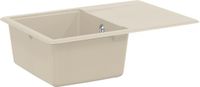 vidaXL Wasbak 80% kwarts en 20% hars 670 x 460 mm beige