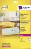 Avery transparante etiketten QuickPEEL formaat 635 x 381 mm (b x h) 525 stuks 21 per blad